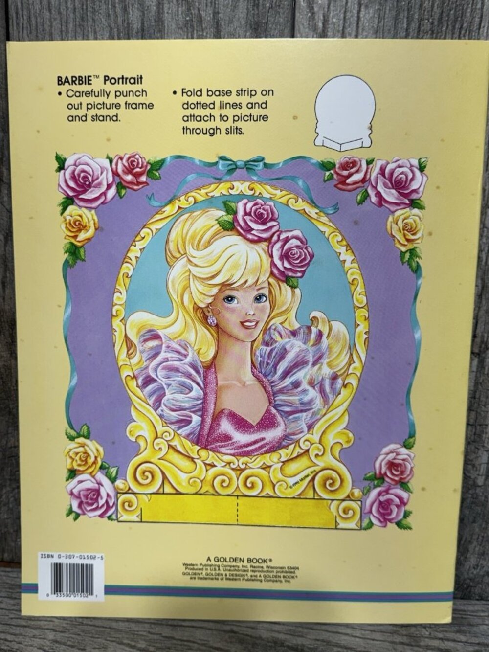 Vintage Barbie Deluxe PAPER DOLL BOOK, 1991 Golden # 1502 Mattel Uncut 90s NEW - Picture 6 of 10
